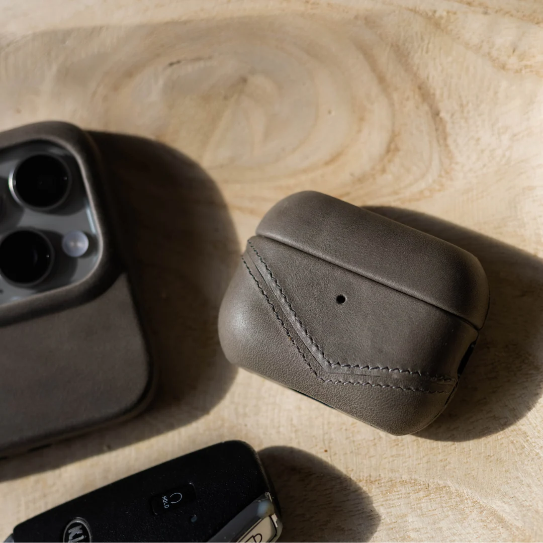 Leather AirPods Cases - SLATE - Image 3
