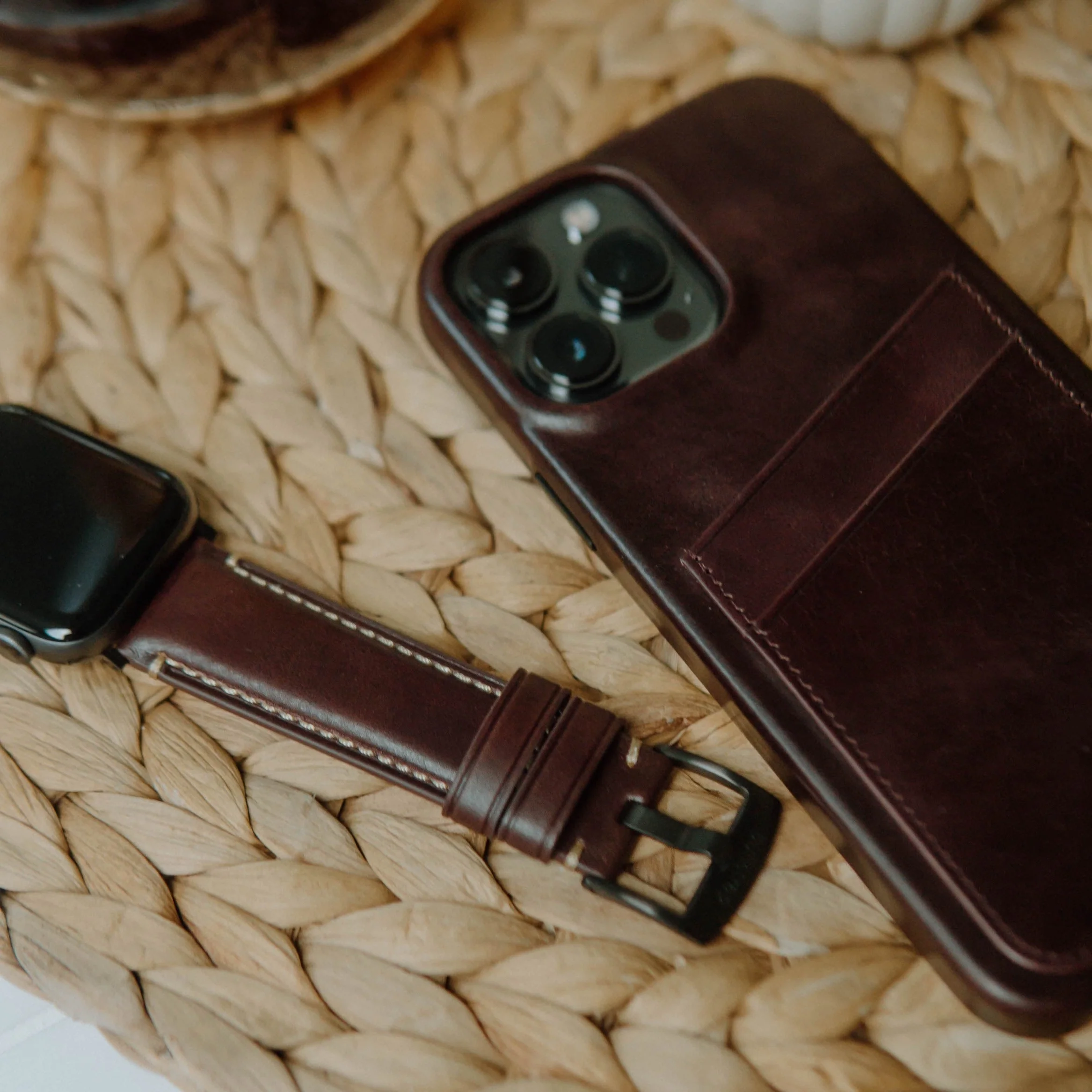 Leather Apple Watch Strap - Bourbon - Image 2