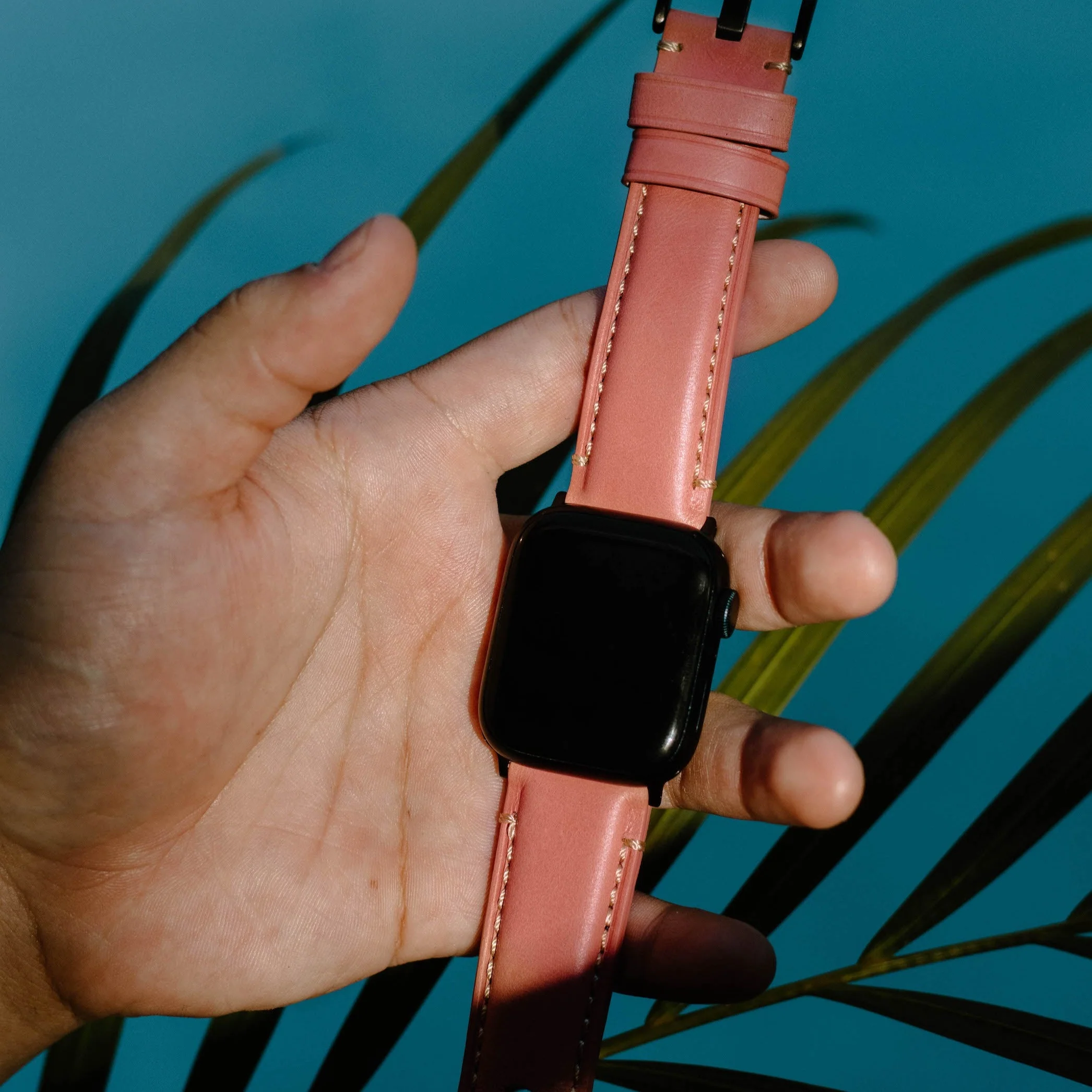 Leather Apple Watch Strap - South Beach - Image 2