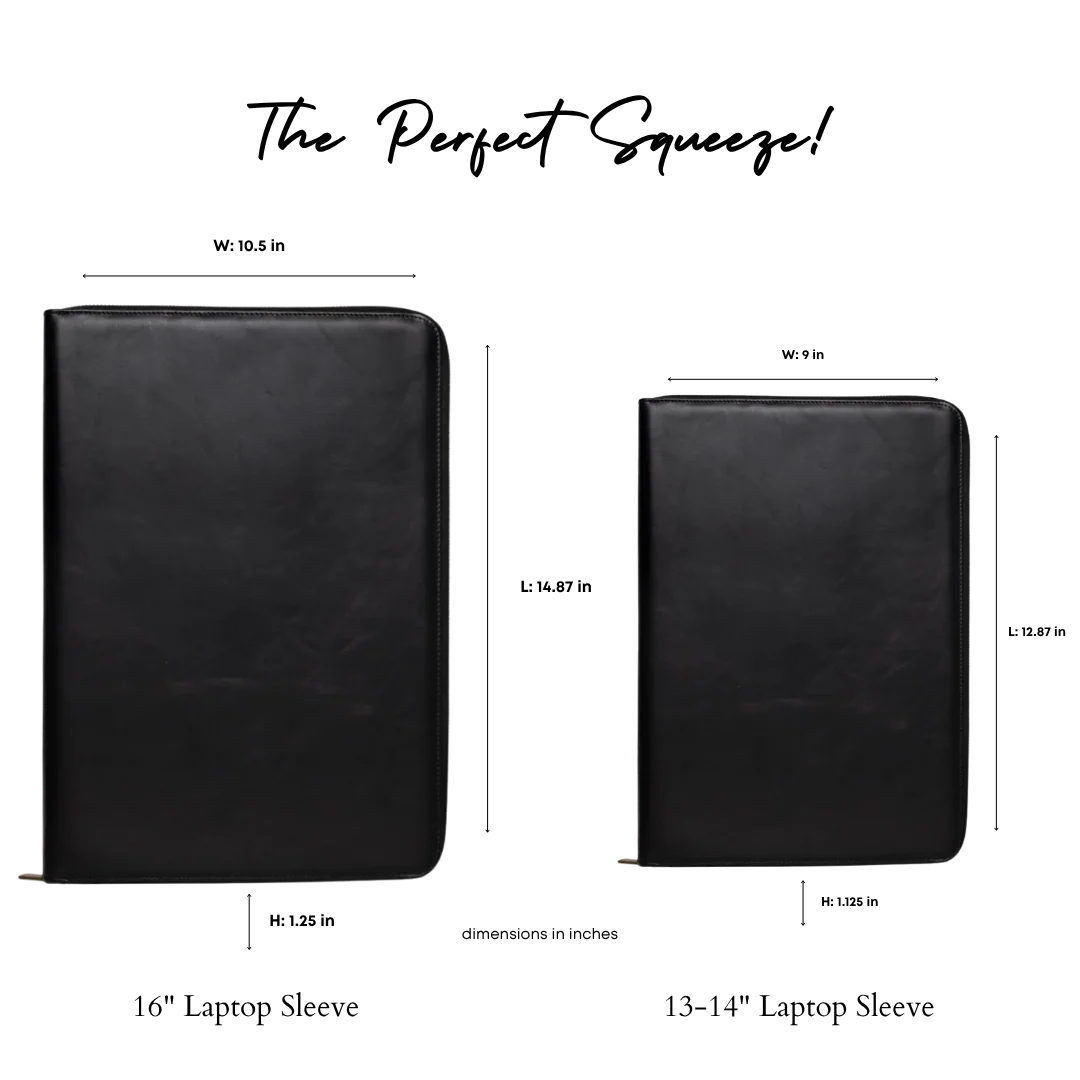 Leather MacBook Sleeve - Black - Image 4