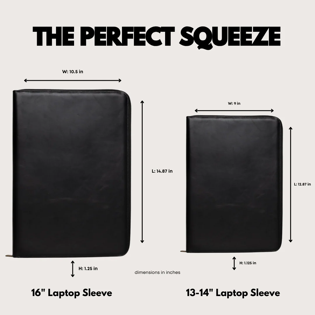 Leather MacBook Sleeve - Black - Image 5