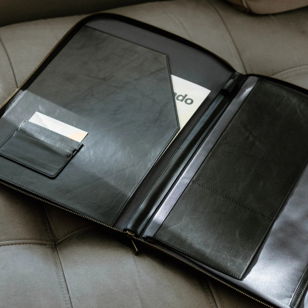 Leather MacBook Sleeve - Black - Image 9
