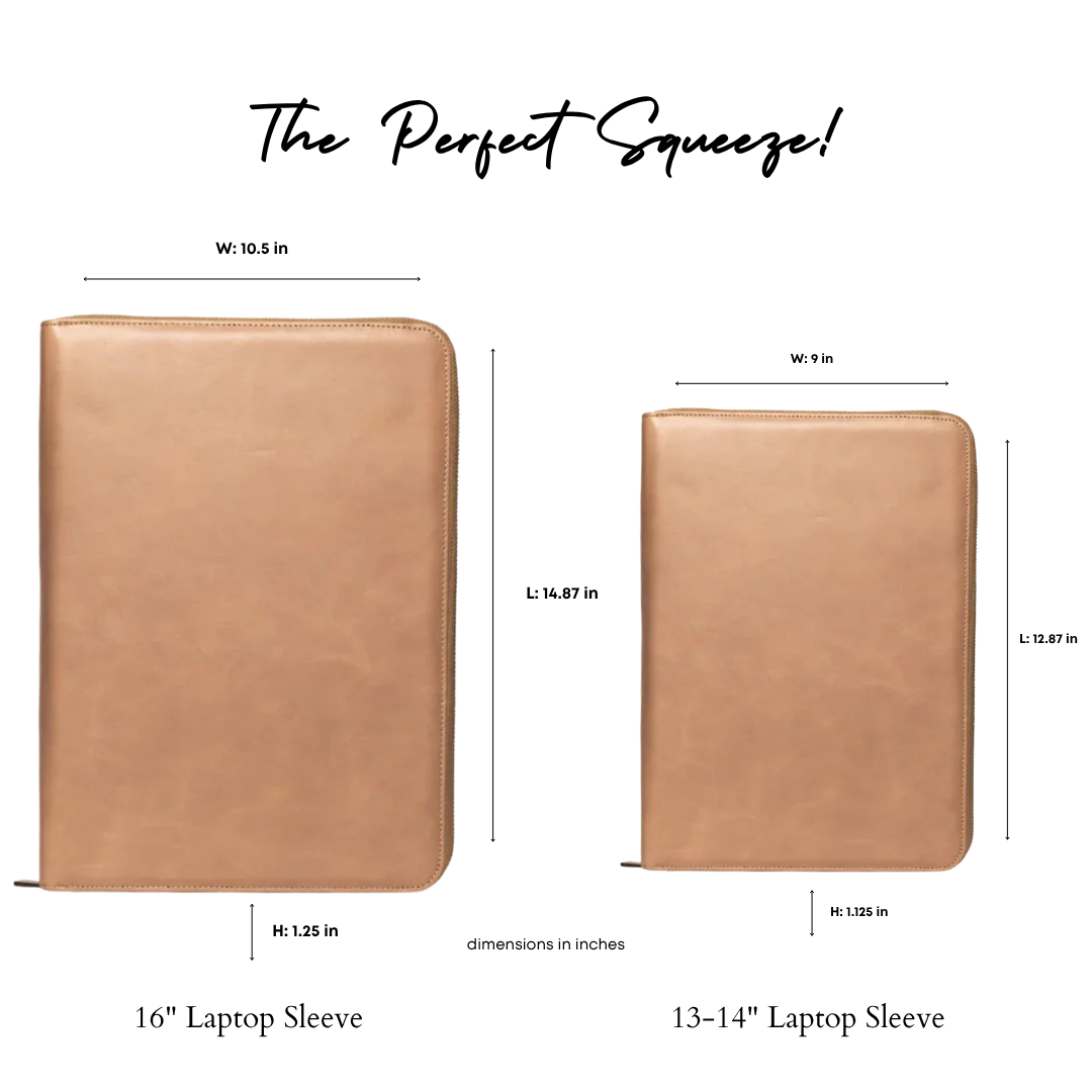 Leather MacBook Sleeve - Dune - Image 4