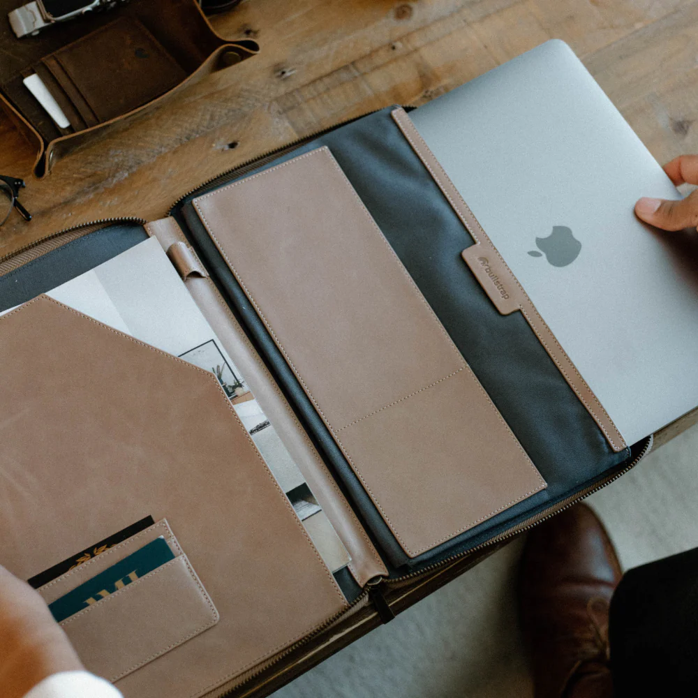 Leather MacBook Sleeve - Dune - Image 7