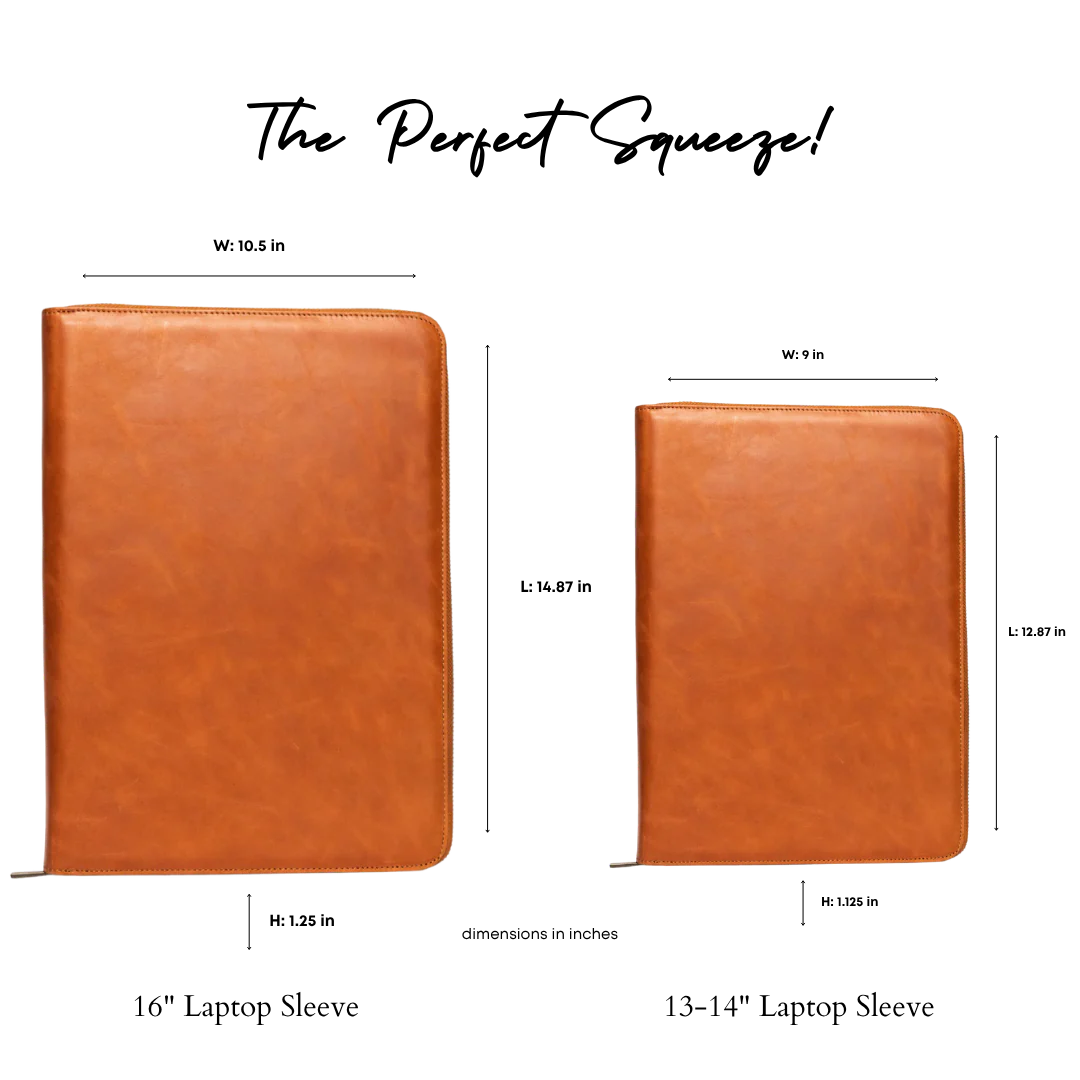 Leather MacBook Sleeve - Sienna - Image 4