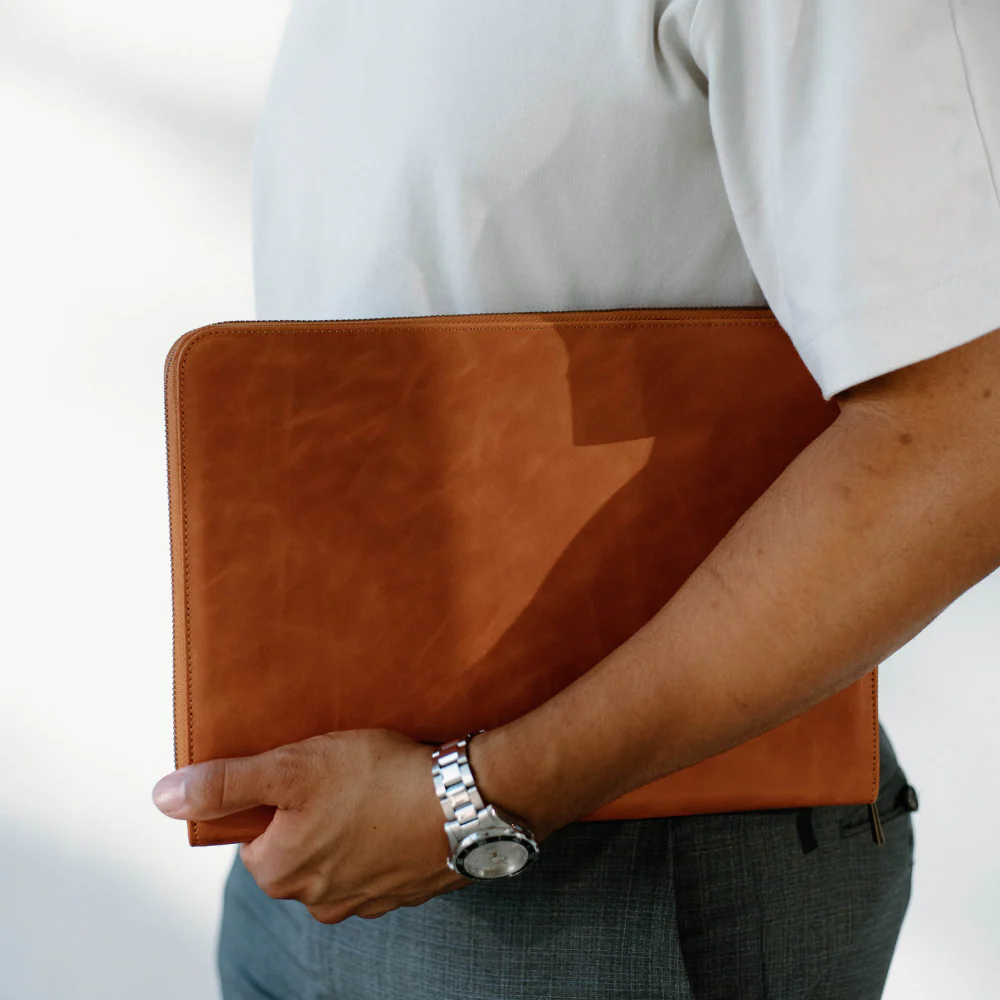 Leather MacBook Sleeve - Sienna - Image 7