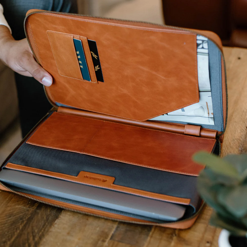 Leather MacBook Sleeve - Sienna - Image 9