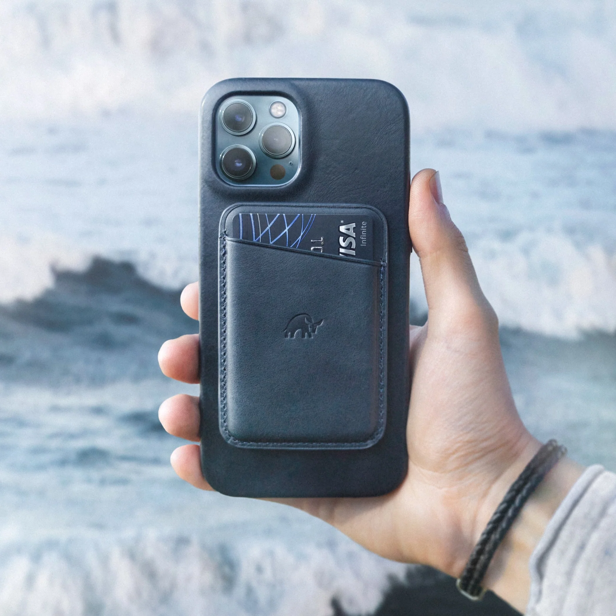 Leather Magnetic Wallet - OCEAN - Image 5