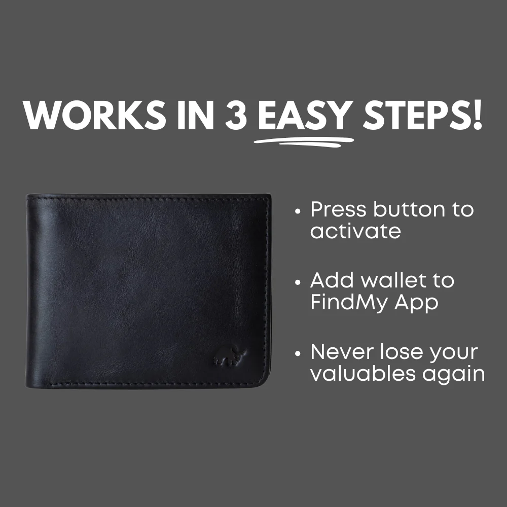 Leather Nav Bifold Wallet - BLACK EDITION - Image 9