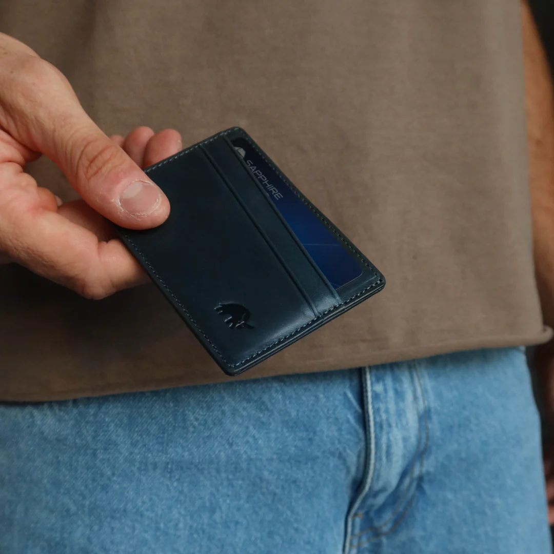 Leather Nav Card Holder - OCEAN - Image 5