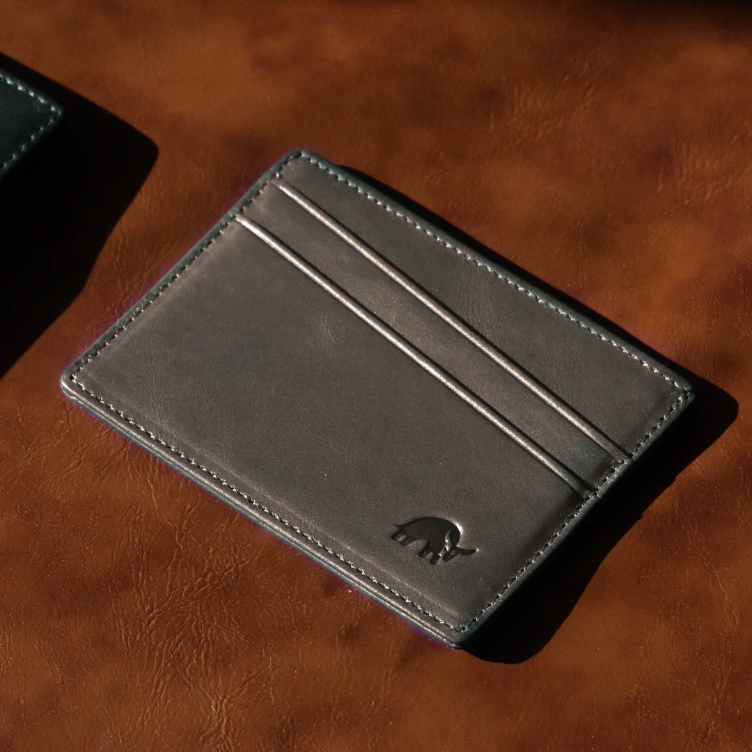 Leather Nav Card Holder - SLATE - Image 4