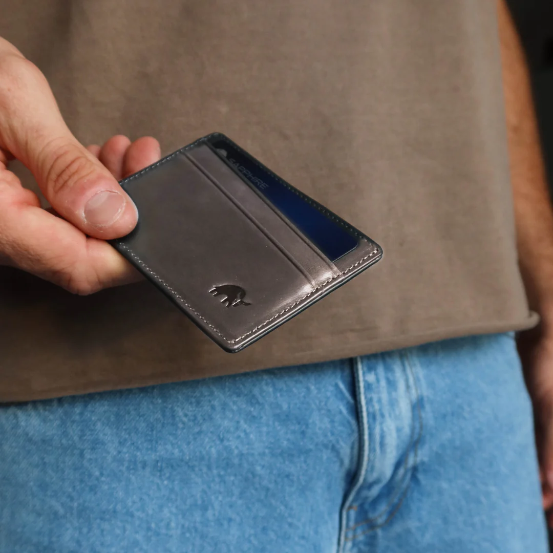 Leather Nav Card Holder - SLATE - Image 7