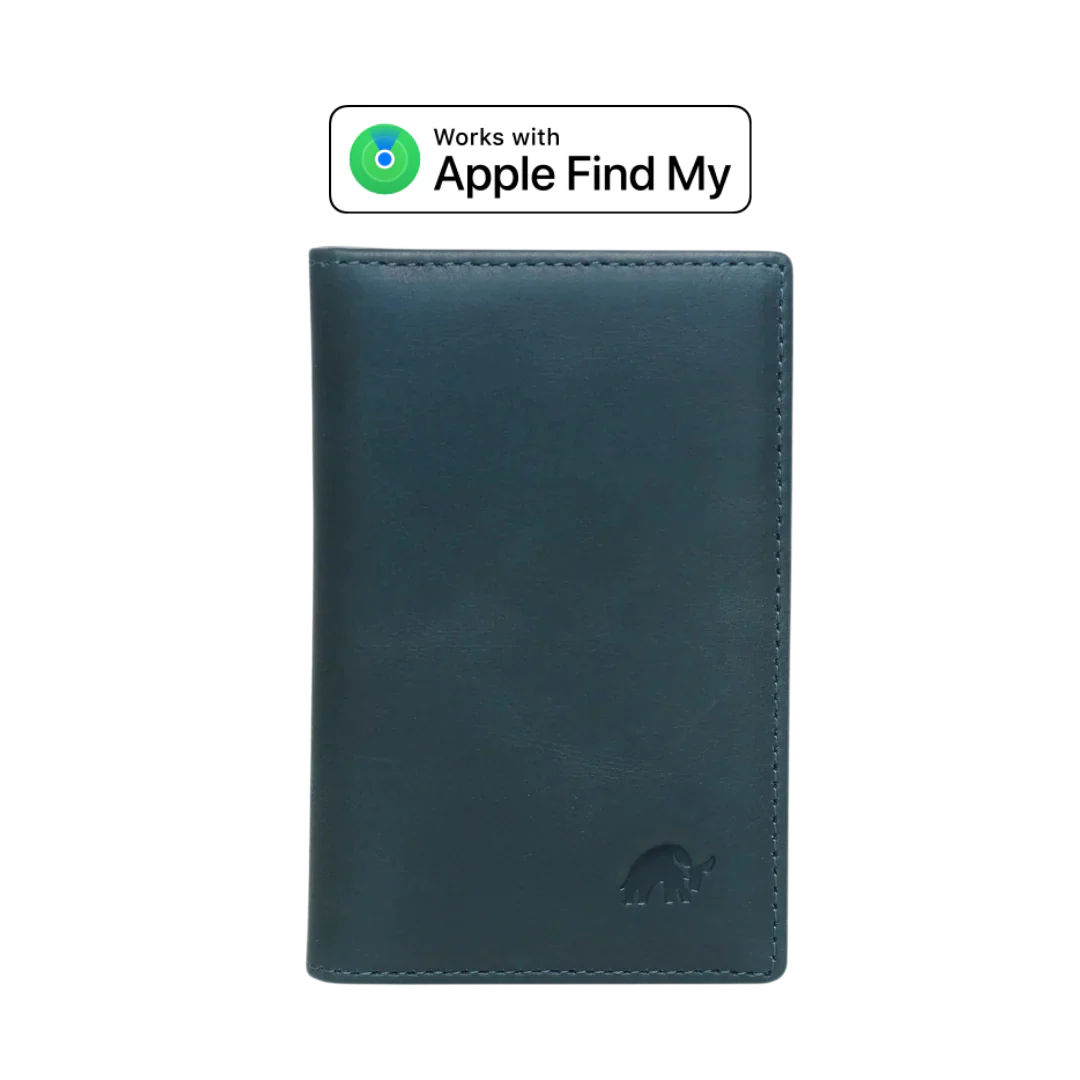 Leather Nav Messenger Wallet - OCEAN