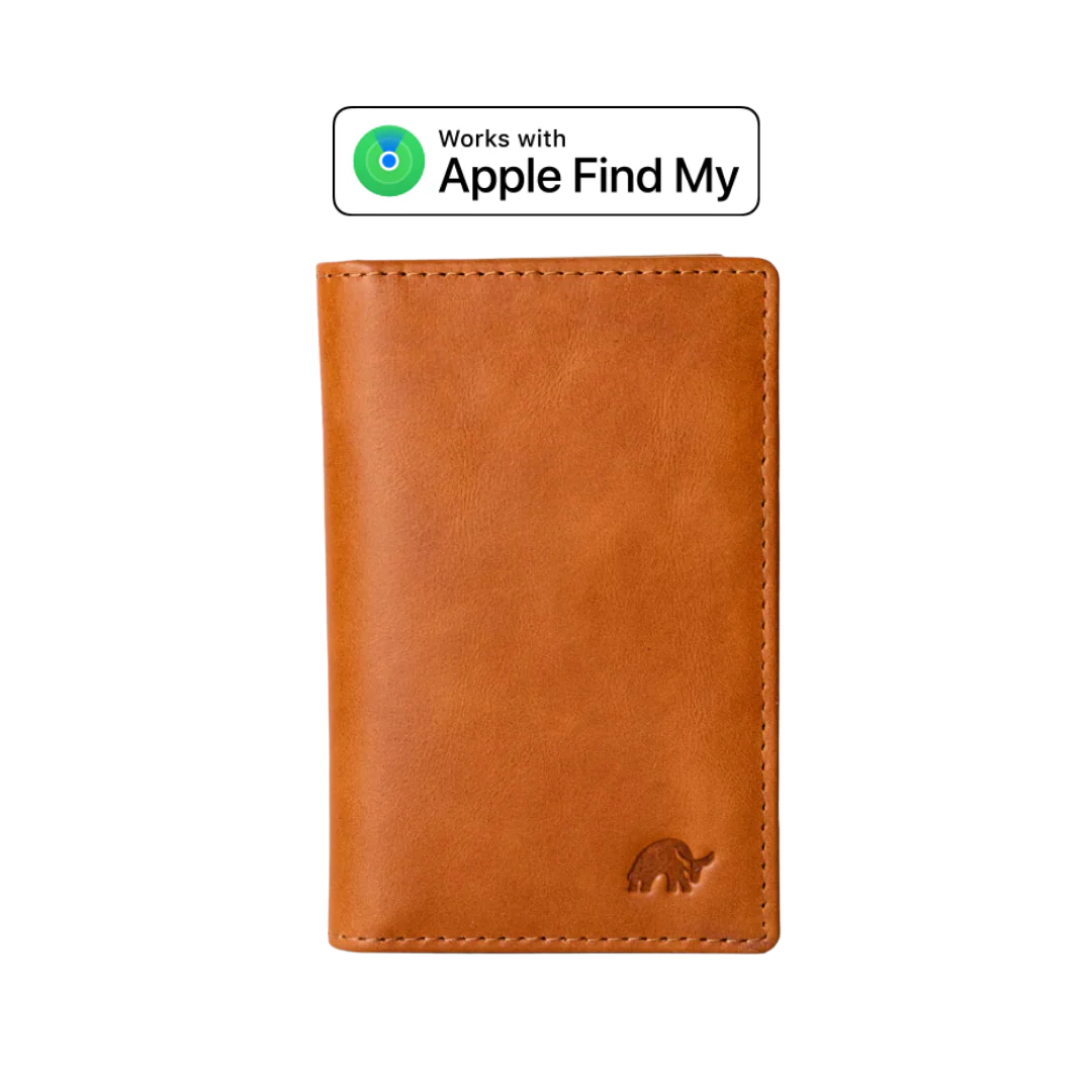 Leather Nav Messenger Wallet - SIENNA