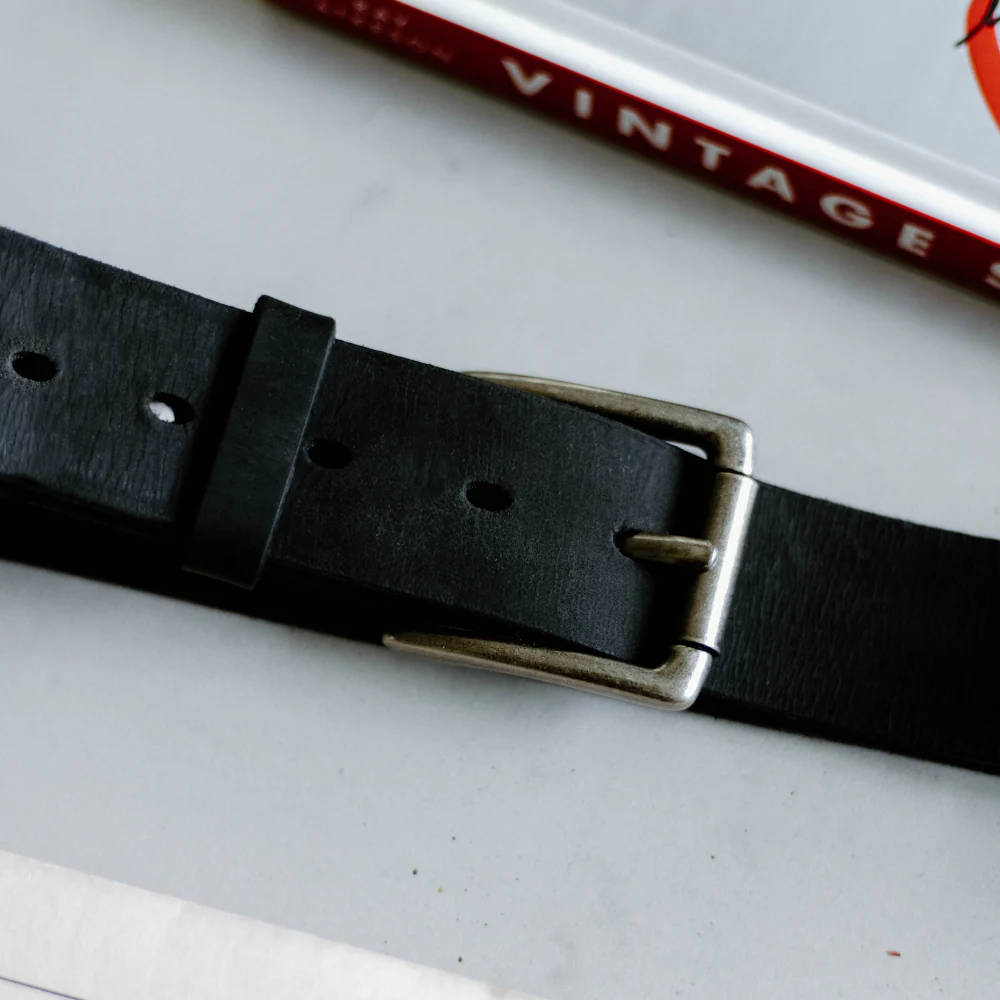 Rugged Leather Belt - Black Edition - Image 6