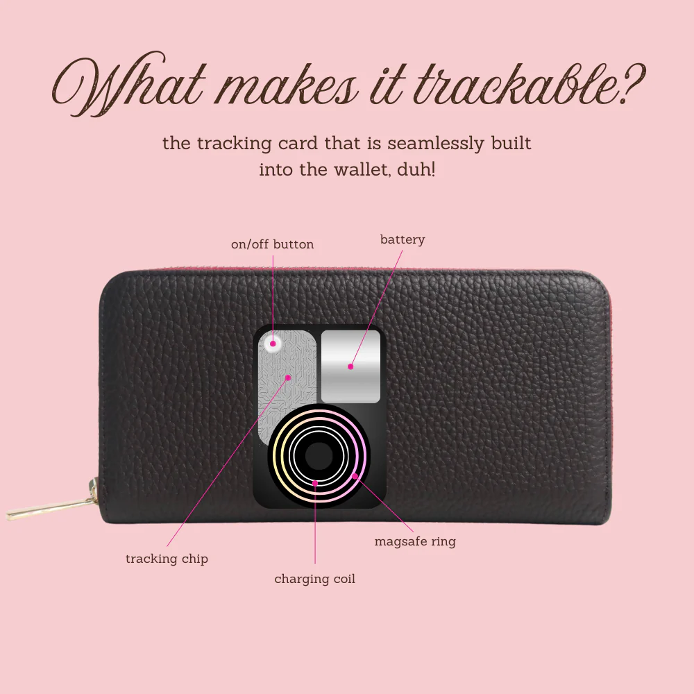 The Dolly Trackable Wallet  - Saddle - Image 12