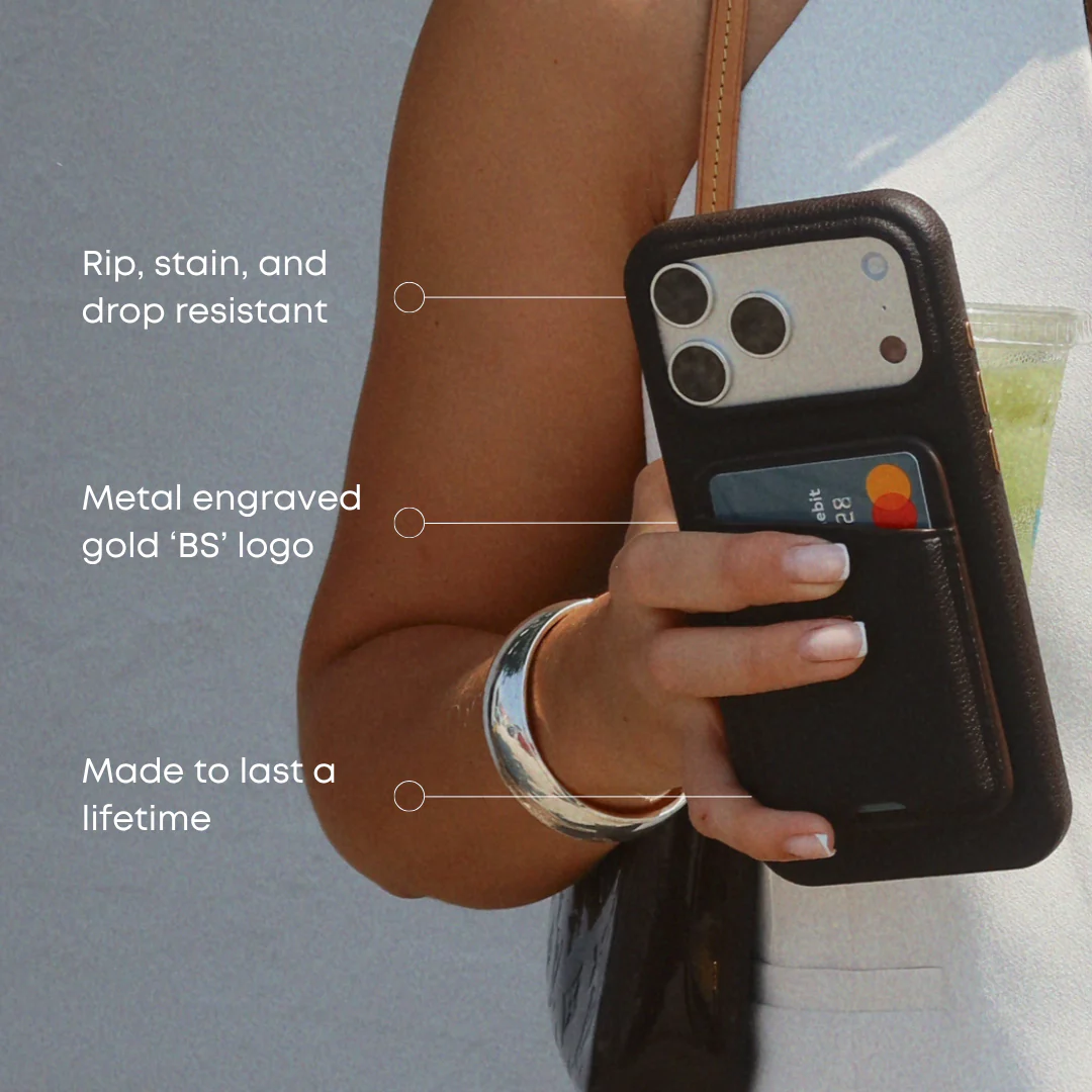 The Pebbled Leather Case - Cocoa - Image 3