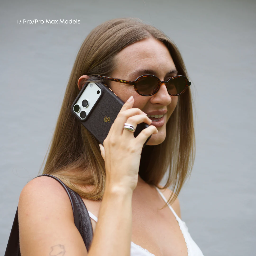 The Pebbled Leather Case - Cocoa - Image 5